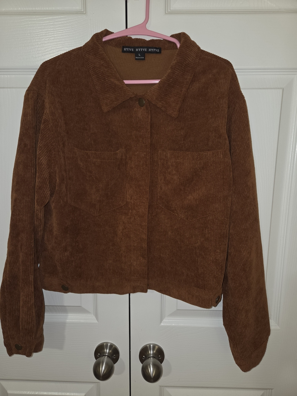 HYFVE Women's Brown Corduroy Jacket
